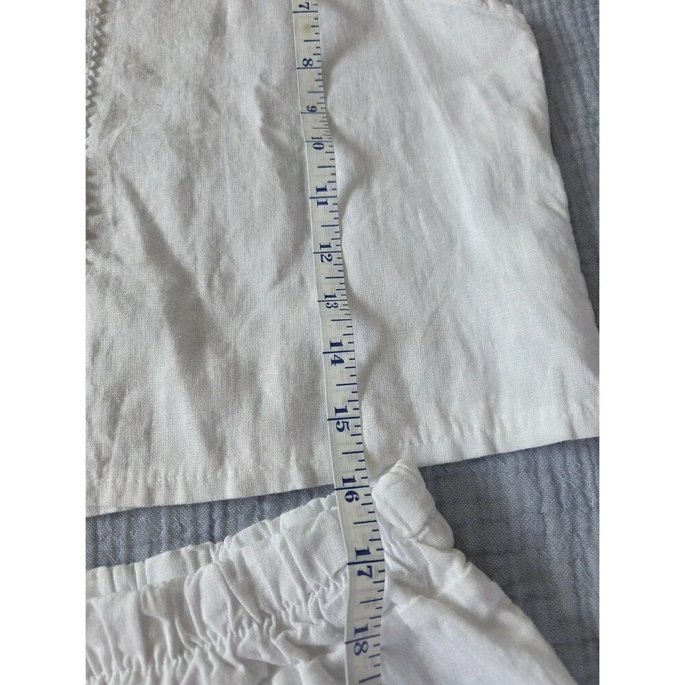 NWTs White Cotton Matching Shorts & Top Set Made In Italy Size 12-14 (Youth)